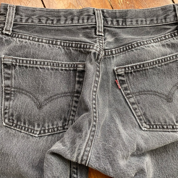 Vintage Dark Grey Wash Button Front Levis Strauss Jeans sz 25 by 34 - Picture 7 of 8